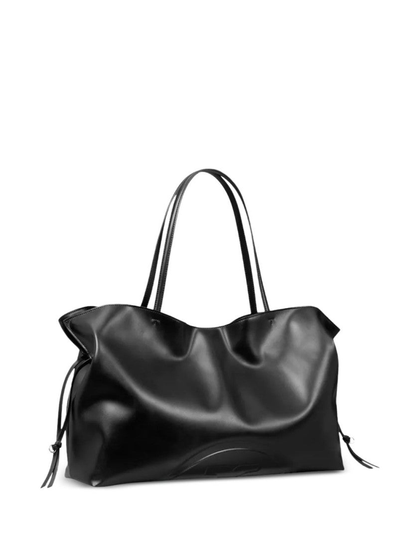 Tory Burch Elongated Black Polyester Shoulder Bag