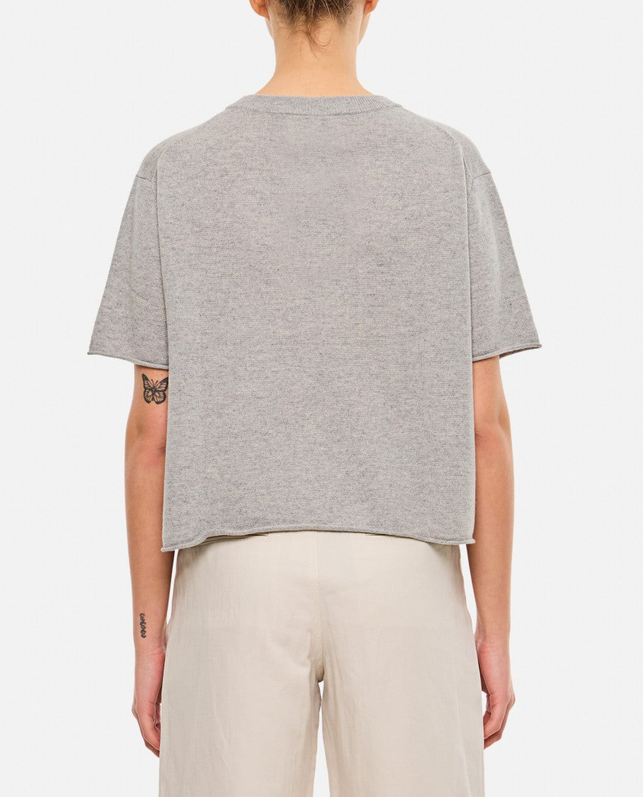 Lisa Yang Relaxed-Fit Wool T-Shirt With Classic Crew Neck