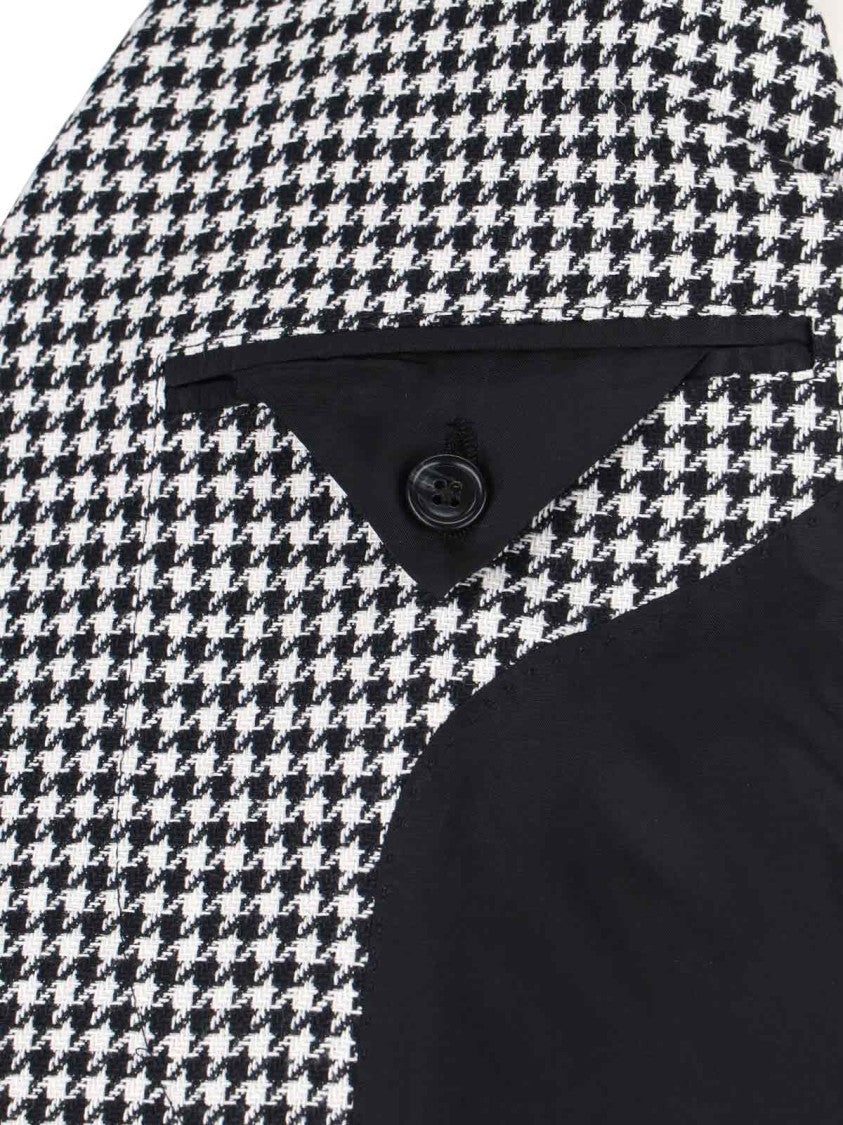 Tagliatore Pied De Poule Blazer – White/Black