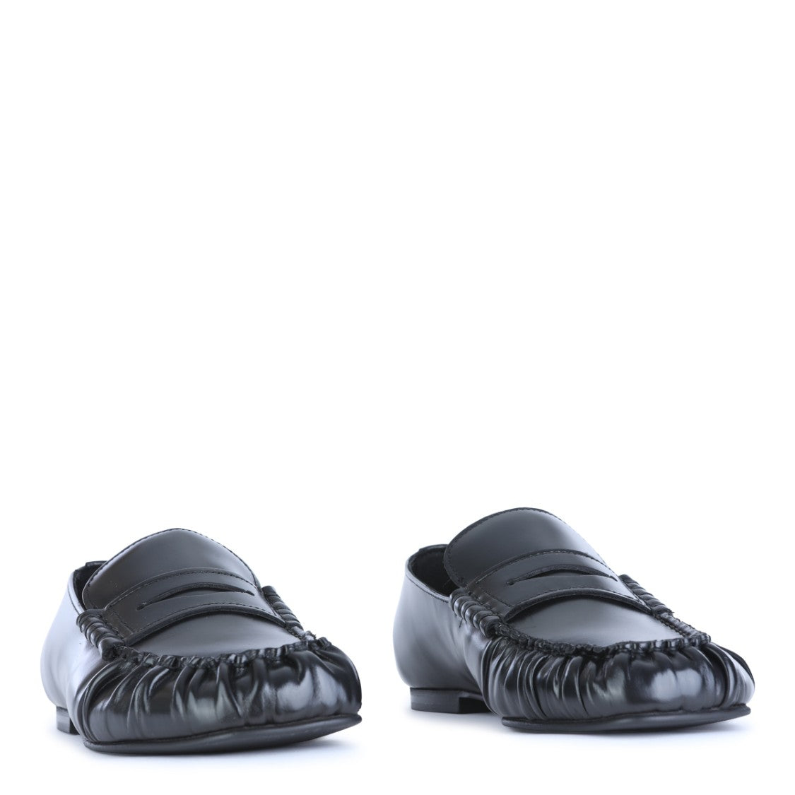 Alohas Black Patent Finish Penny Strap Loafers