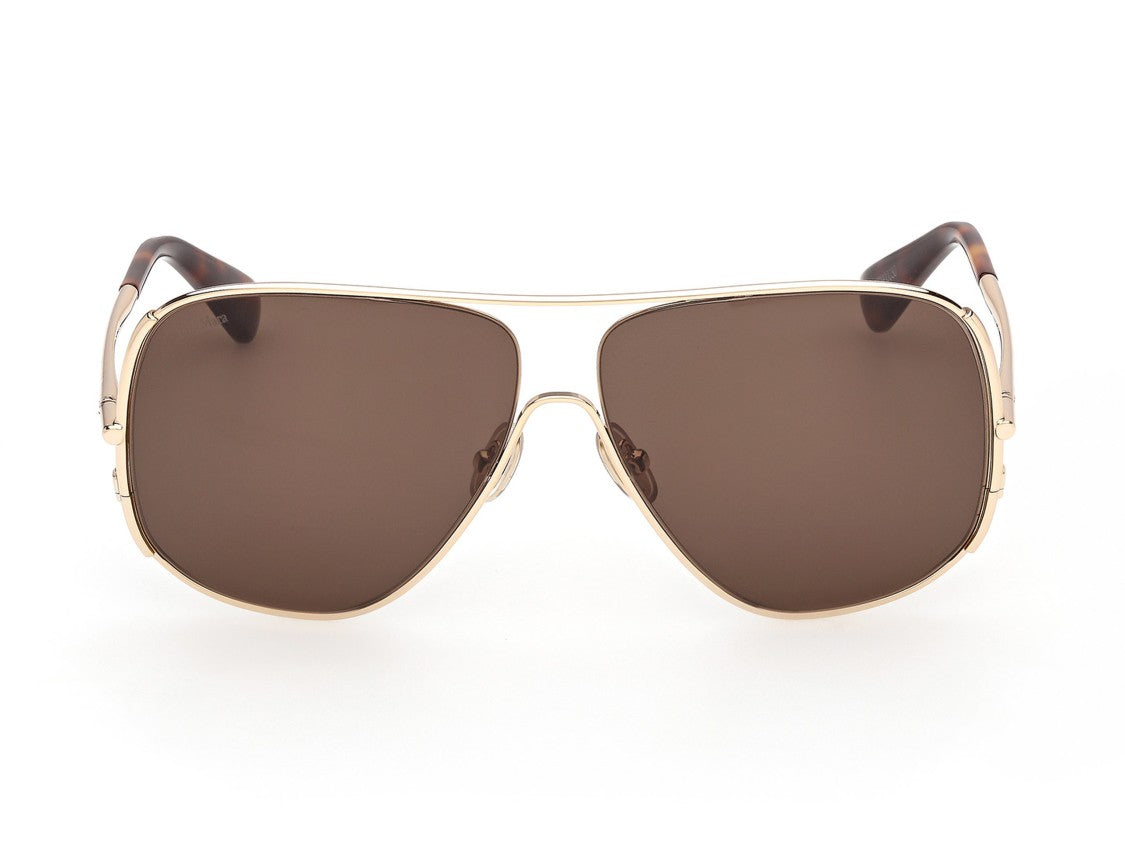 Max Mara Gold Mm0190 Aviator Metal Sunglasses