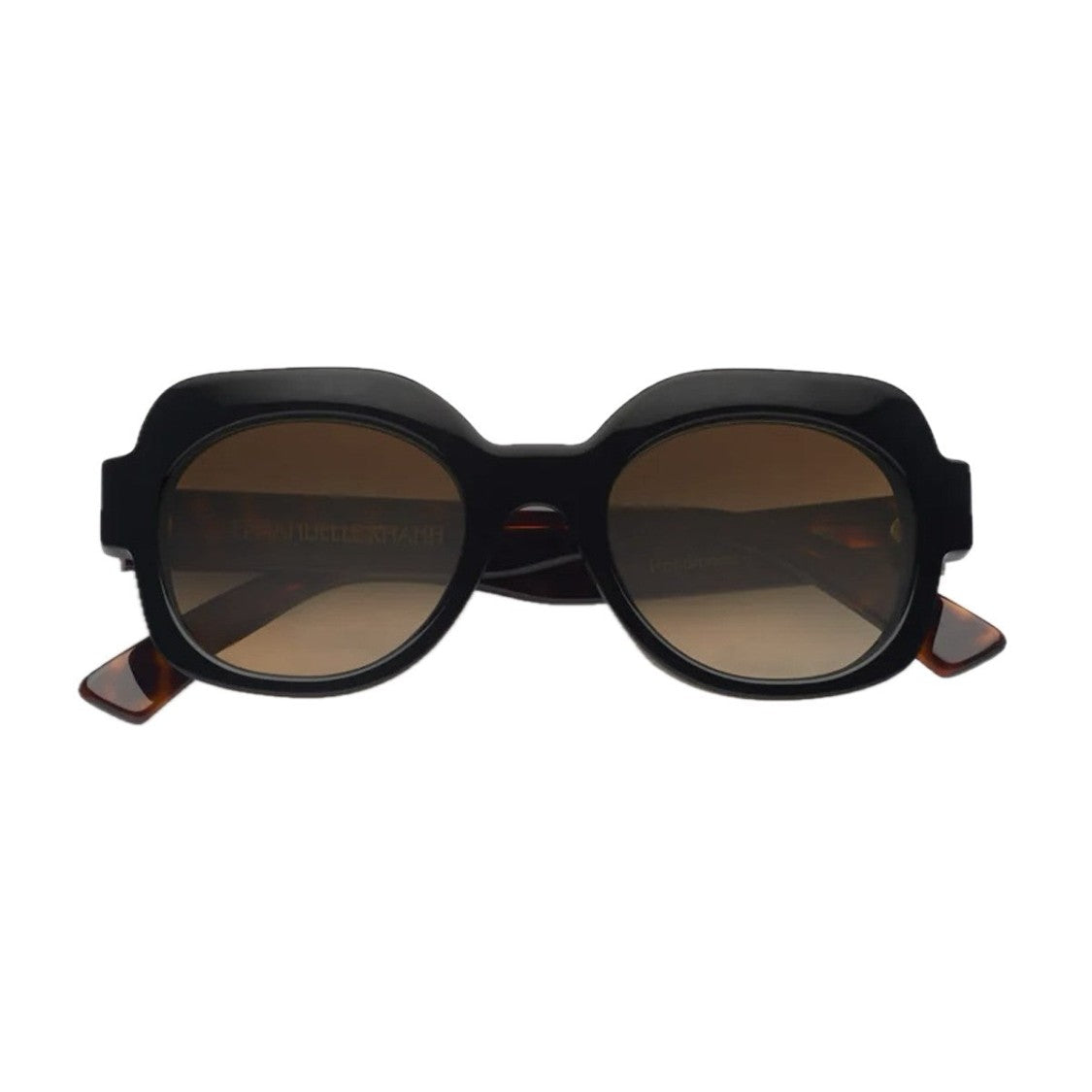 Emmanuelle Khanh Tortoise Satin Bio-Nylon Geometric Sunglasses
