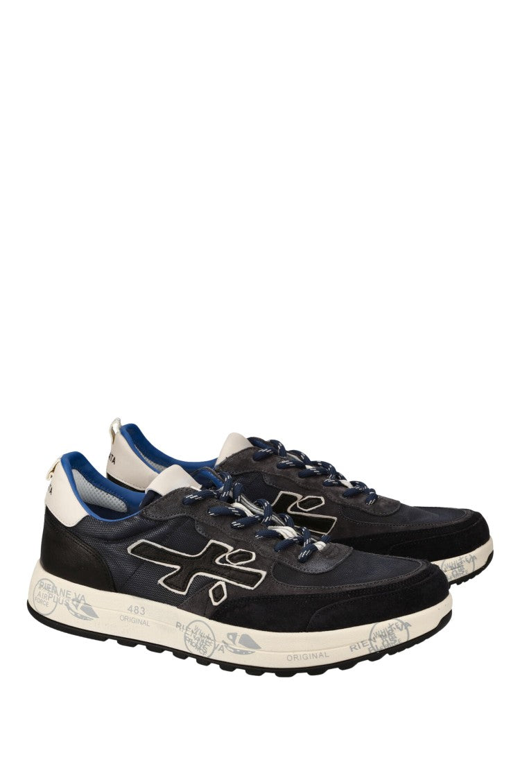 Premiata Black Nous Leather Running Sneakers