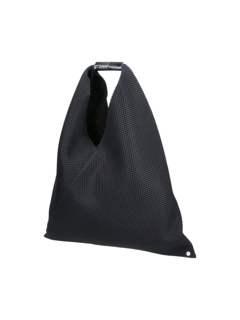Mm6 By Maison Margiela Black Japanese Grid Pattern Shoulder Bag