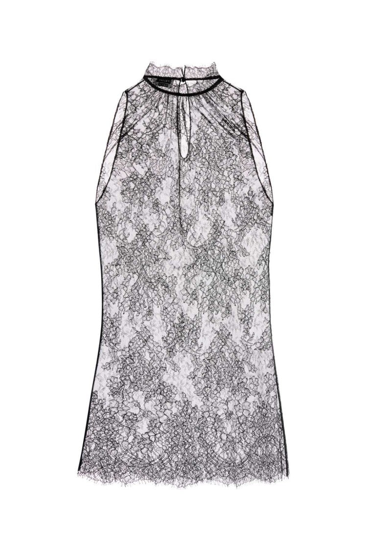 Alexander Mcqueen Black Lace Top