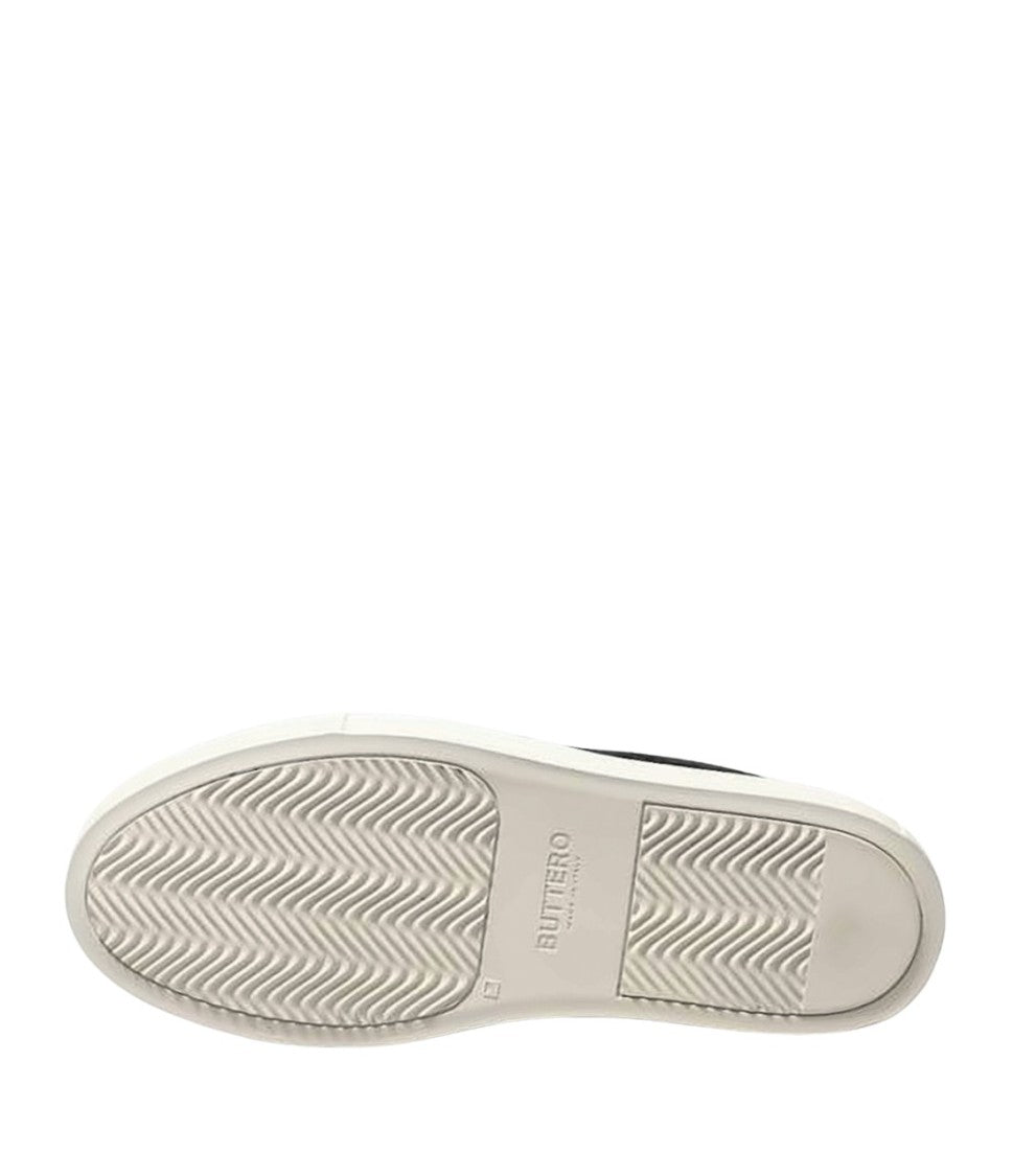 Buttero Suede Slip-On Sneakers With Textured Zigzag Pattern
