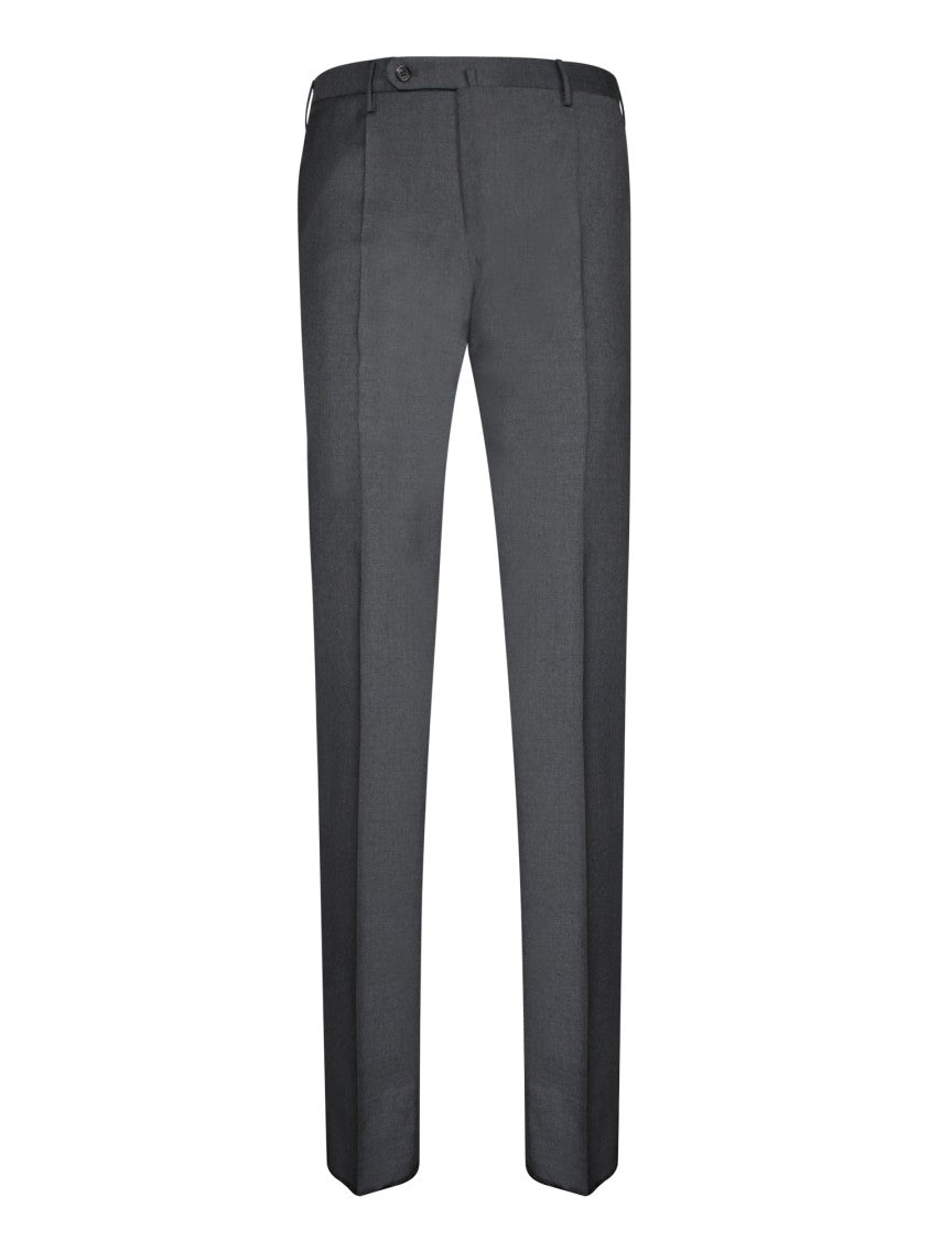 Incotex Tailored Grey Trousers With Flat Front