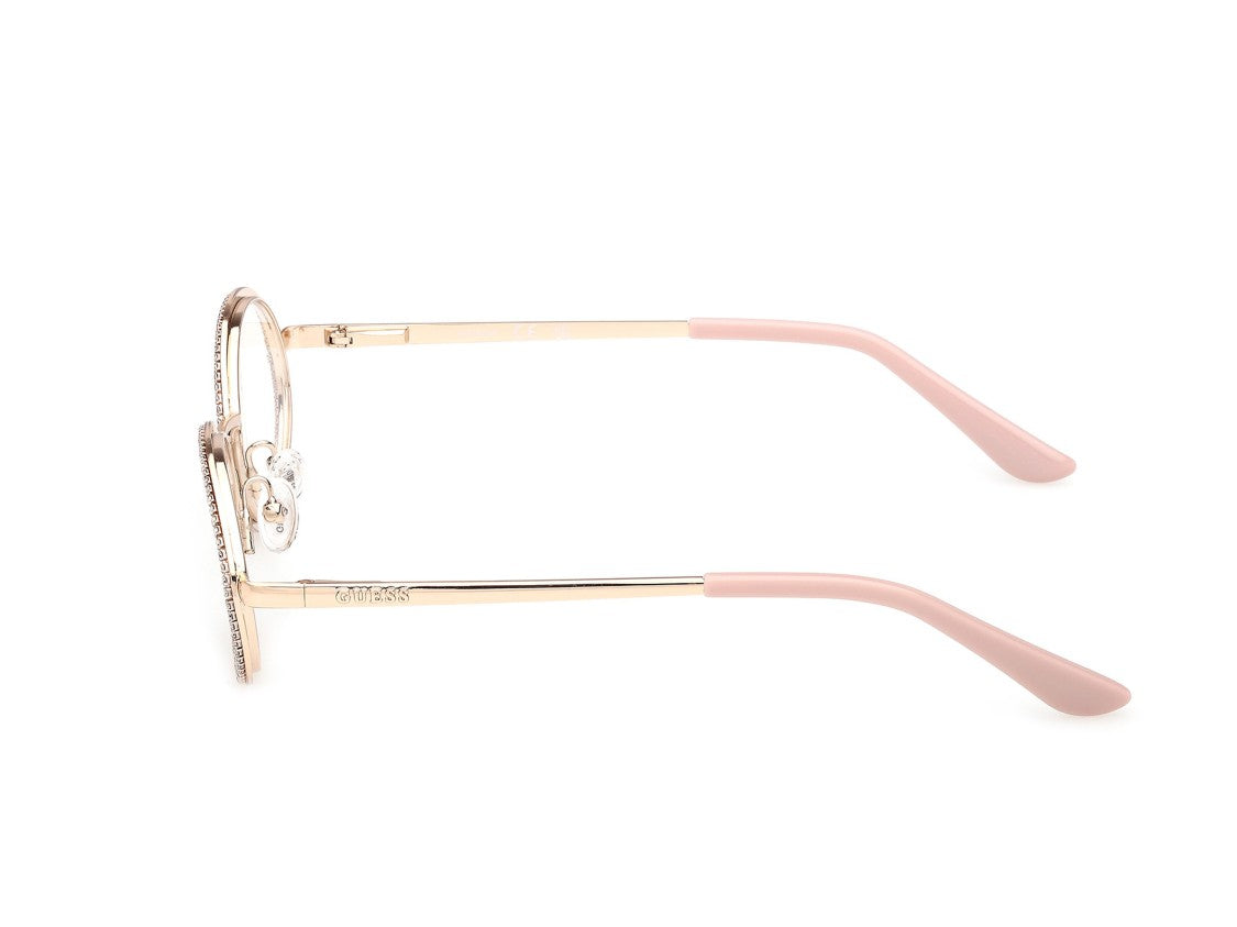 Guess Gold Gu50362 Round Rhinestone Eyeglasses