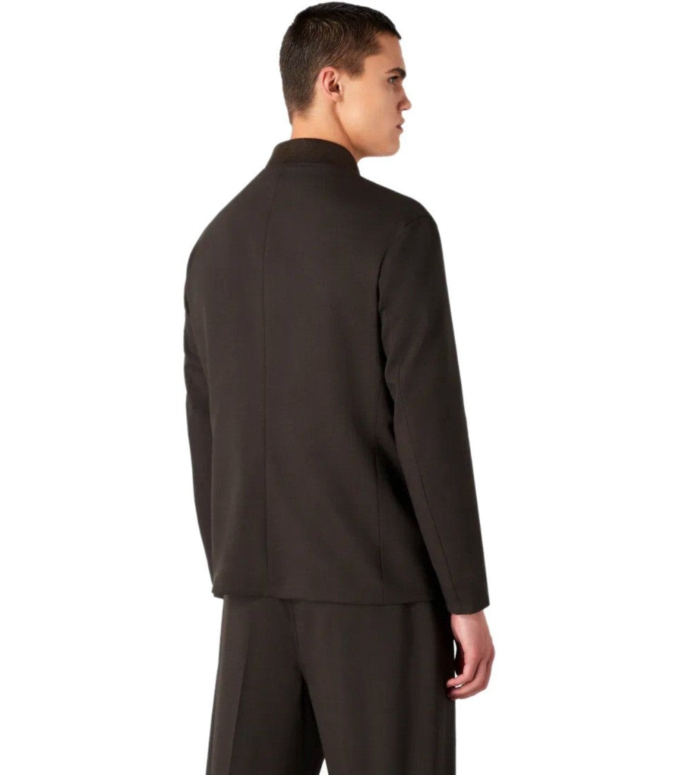 Emporio Armani Brown Blue Reversible Jacket