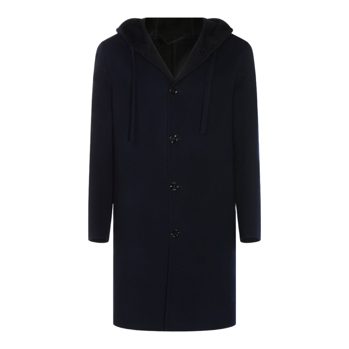 Lardini Hooded Coat With Button-Up Front