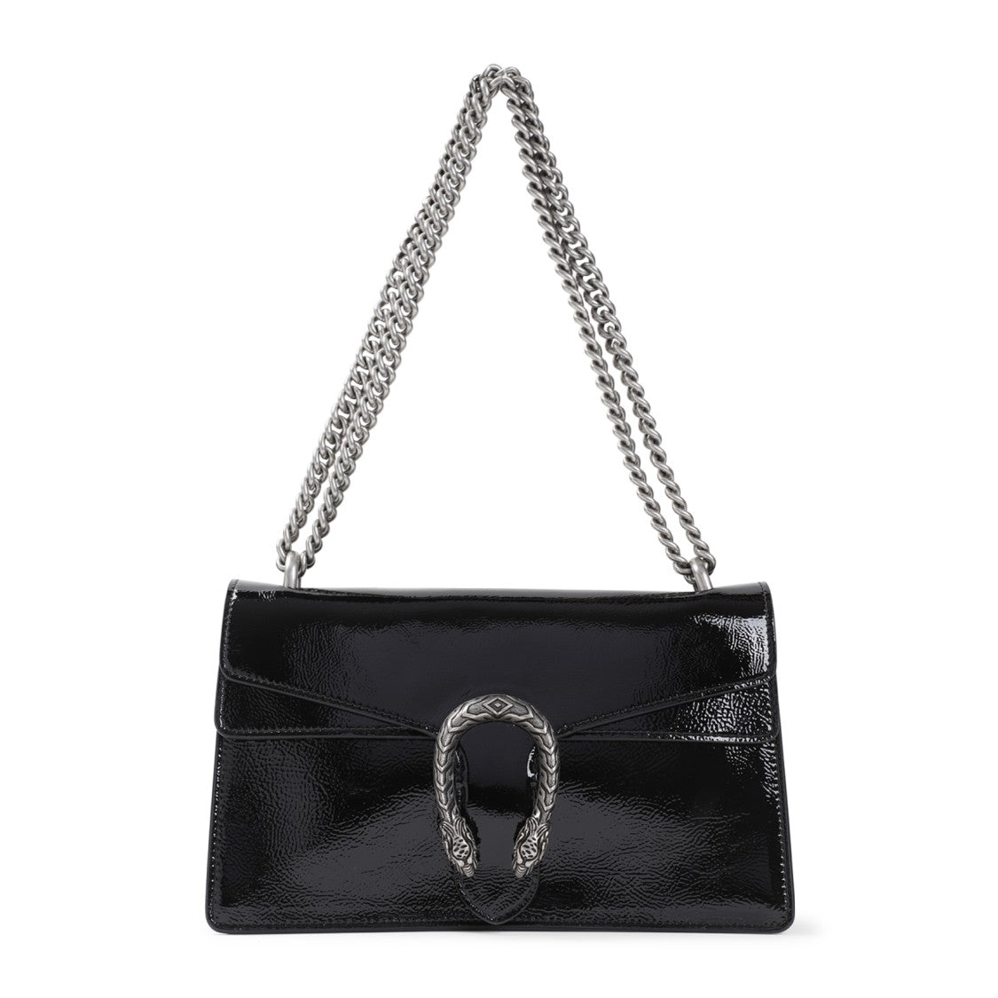 Gucci Leather Shoulder Bag With Distinctive Closure