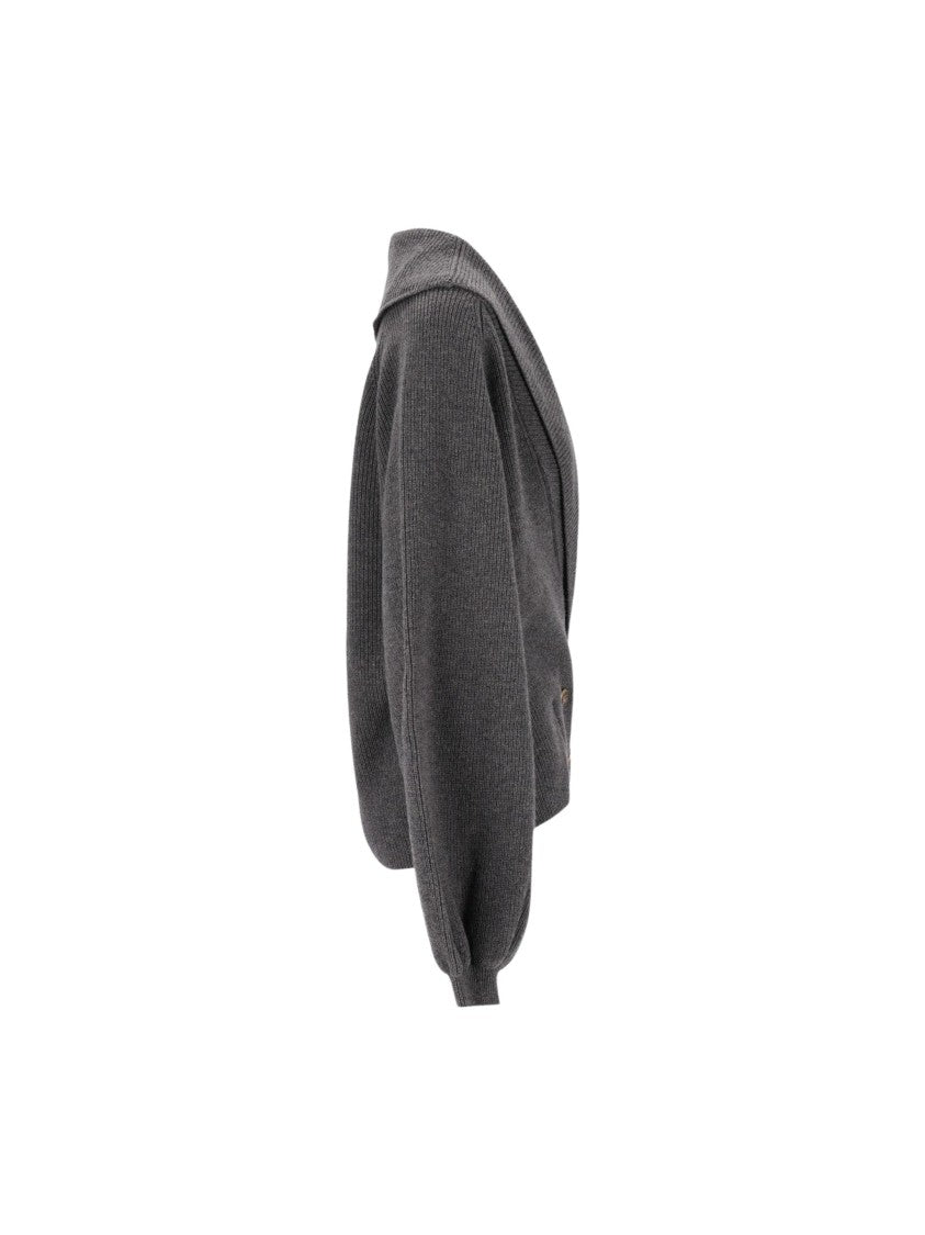 Dolce & Gabbana Cropped Shawl Collar Merino Wool Cardigan