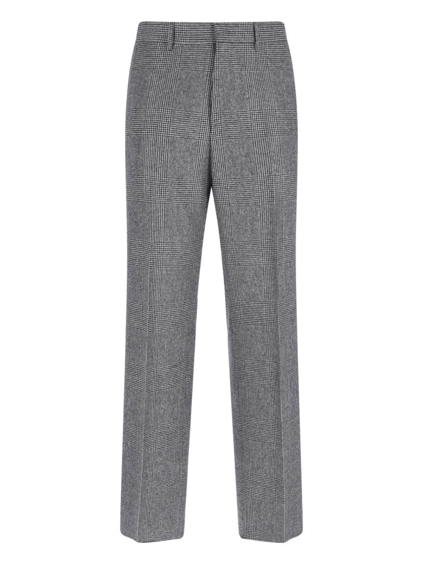 Tagliatore Double-Breasted Houndstooth Suit With Signature Silver Details