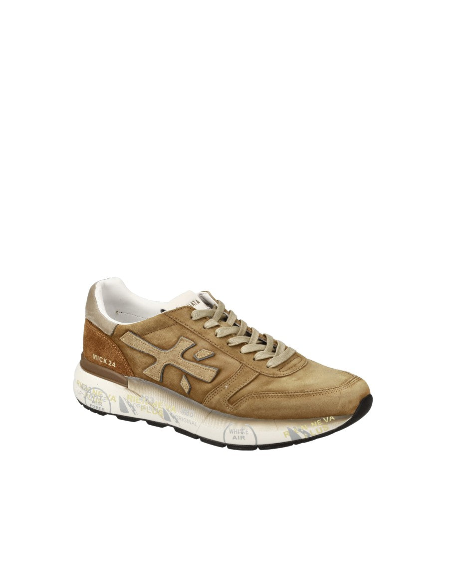 Premiata Tan Sneakers With Leather Composition