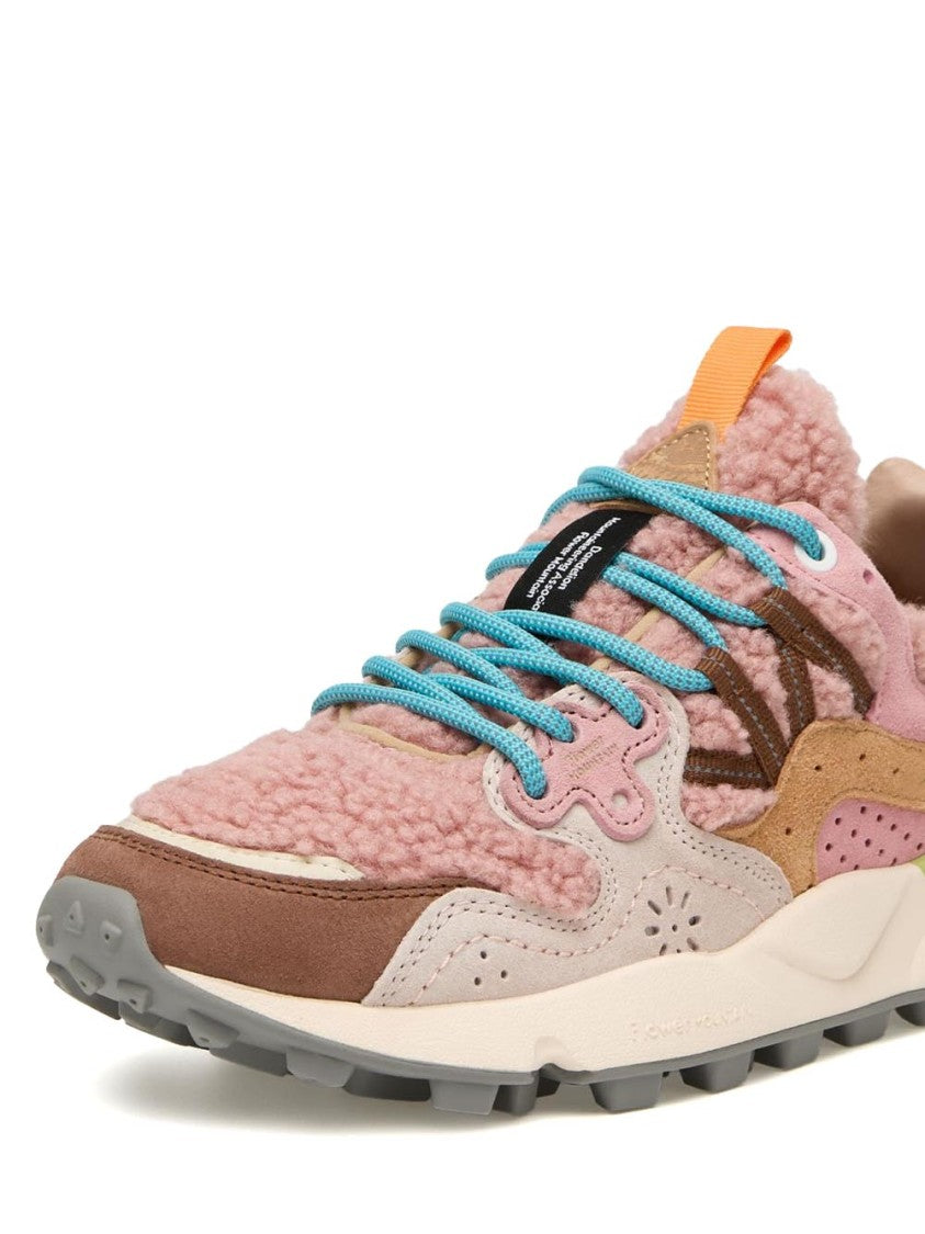 Flower Mountain Contemporary Beige Sneakers With Textured Upper