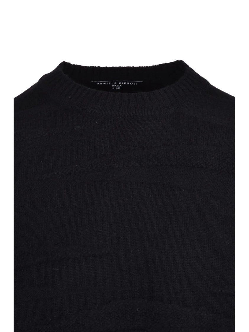 Daniele Fiesoli Crewneck Sweater In Extrafine Merino Wool And Cashmere Blend