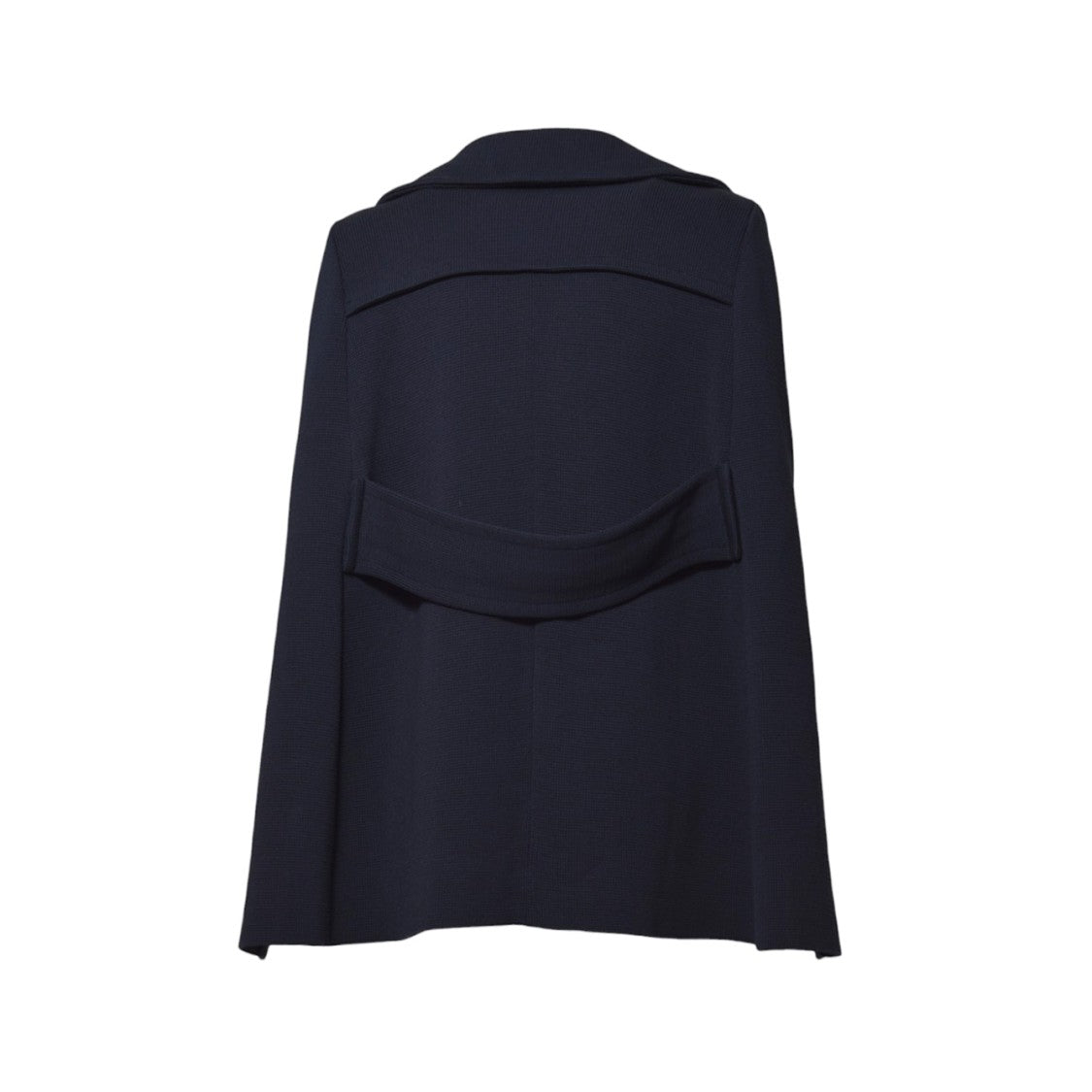 Charlott Short Cape In Blue Cotton Knit