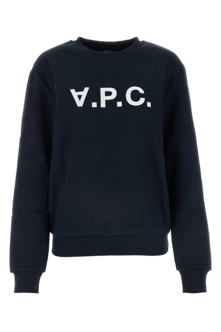 A.P.C. Midnight Blue Cotton Sweatshirt