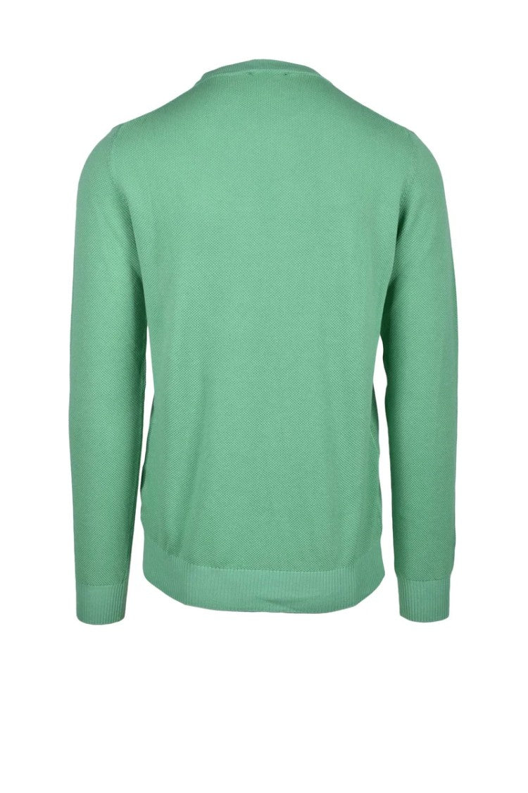 Terzo Fuso 1952 Mint Green Crewneck Cotton Sweater