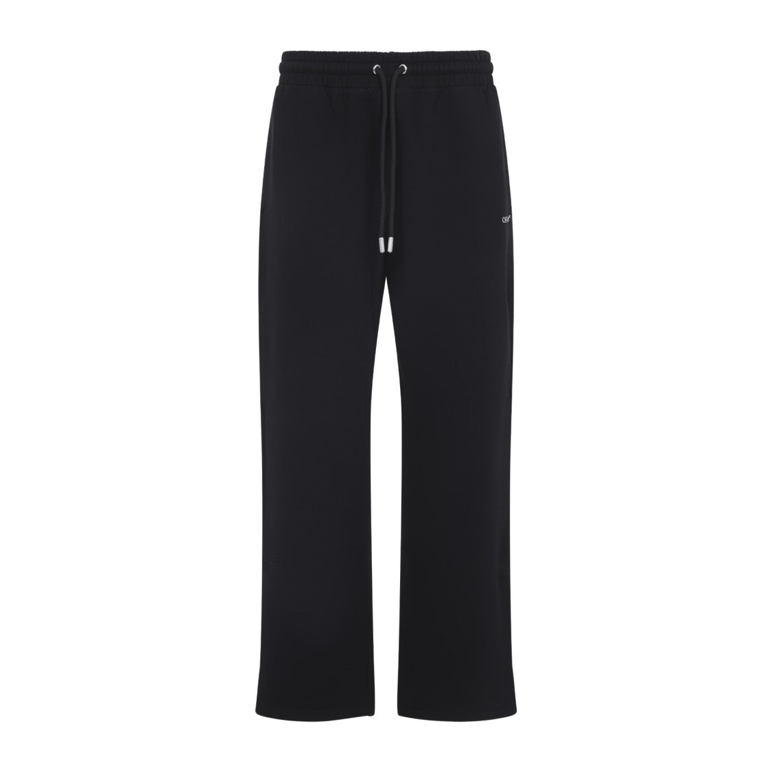 Off-White Relaxed Fit Black Trousers With Adjustable Waistband
