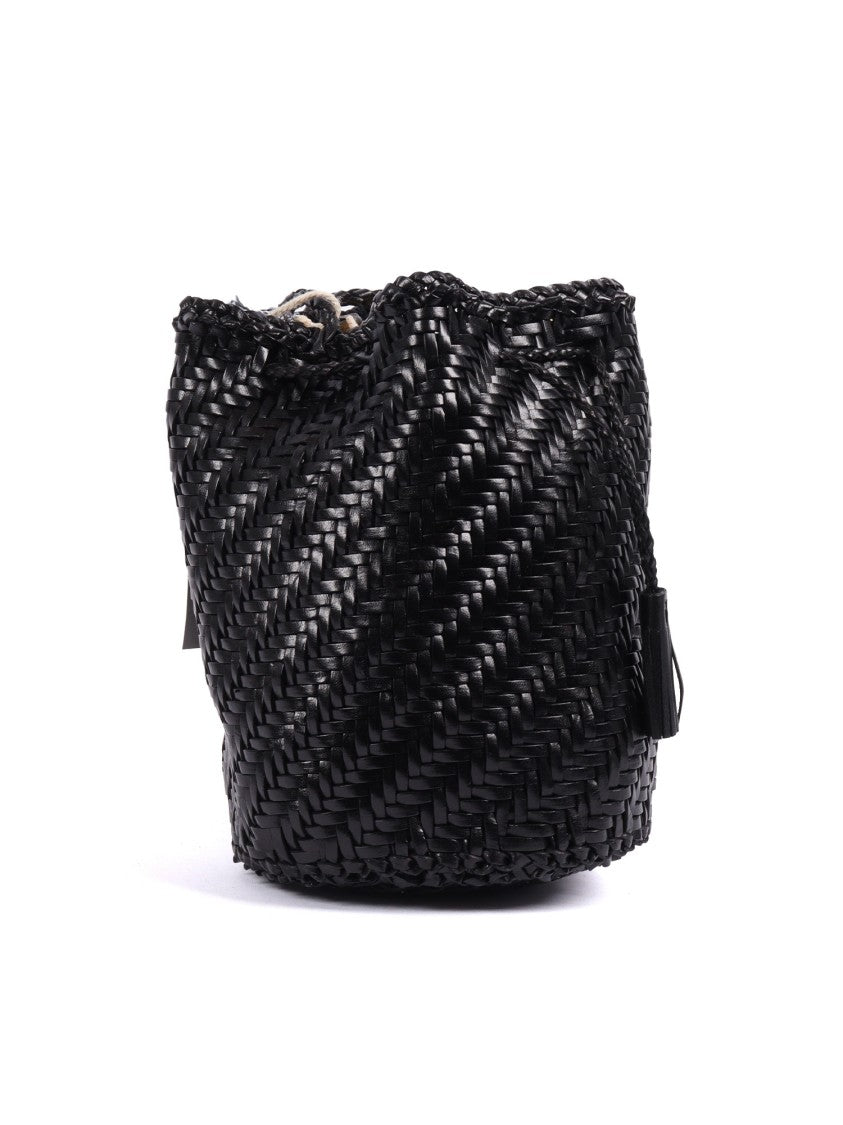 Dragon Diffusion Small Woven Shoulder Bag With Braided Strap