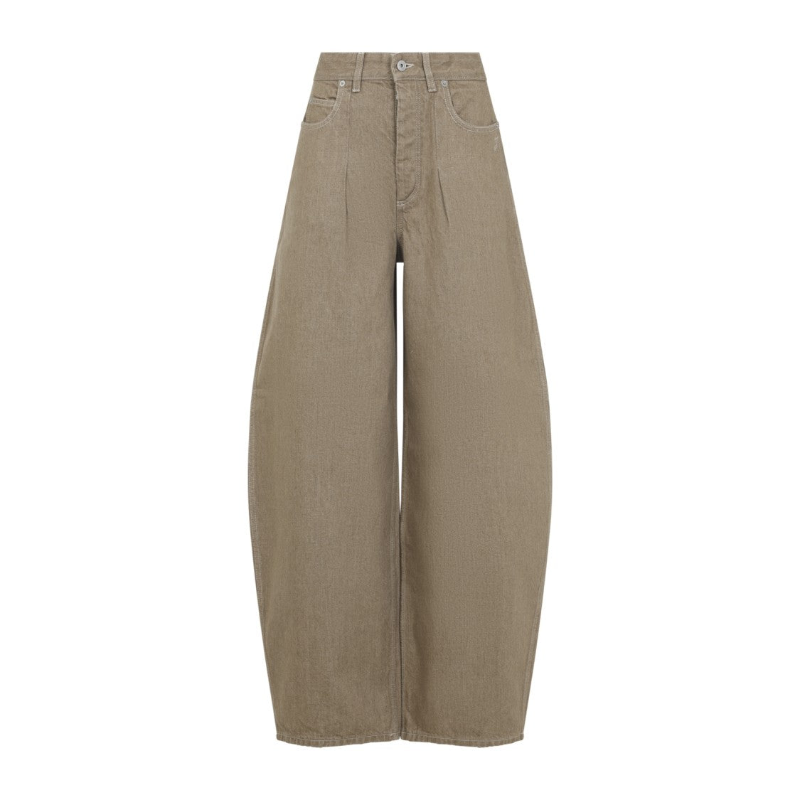 Jacquemus The Ovalo De-Nîmes Beige Cotton Jeans