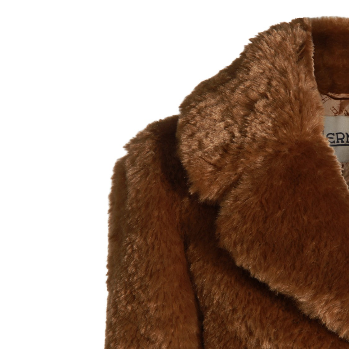 Herno Plush Faux Fur Long Coat