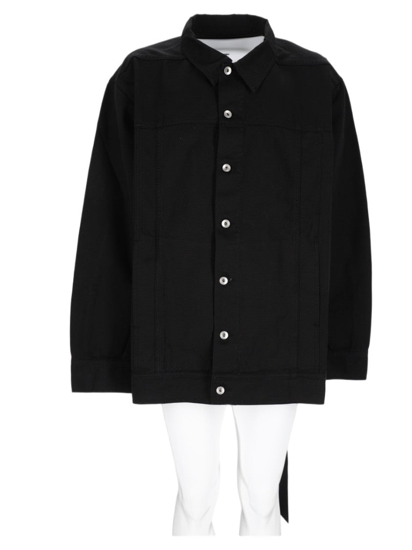 Drkshdw By Rick Owens Black Boxy Cotton Jacket