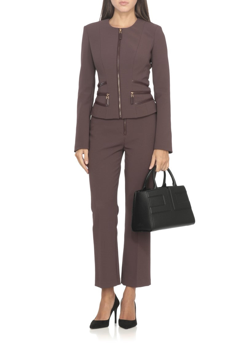 Elisabetta Franchi Structured Pebbled Shoulder Bag