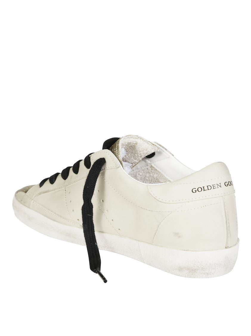Golden Goose Superstar Leather Upper Glitter Sneakers