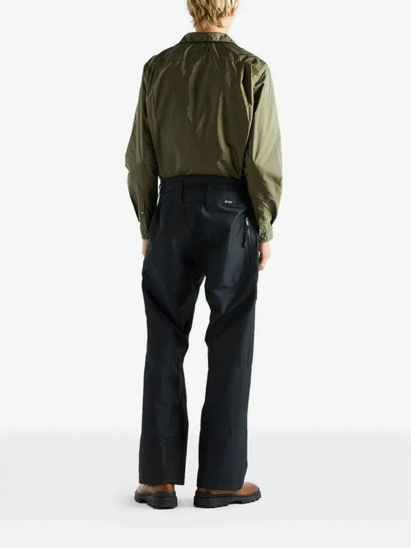 Prada Long-Sleeve Shirt With Classic Collar And Elastic Cuffs