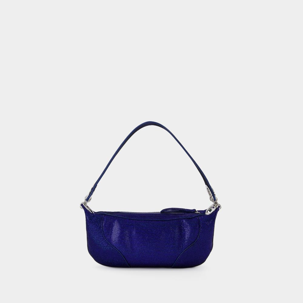 By Far Mini Amira Hobo Bag  - Blue - Leather