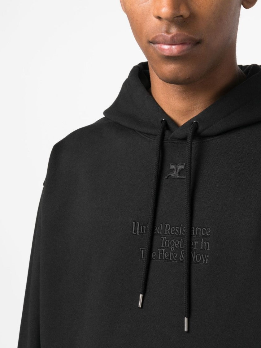 Courrèges Hooded Cotton Sweatshirt