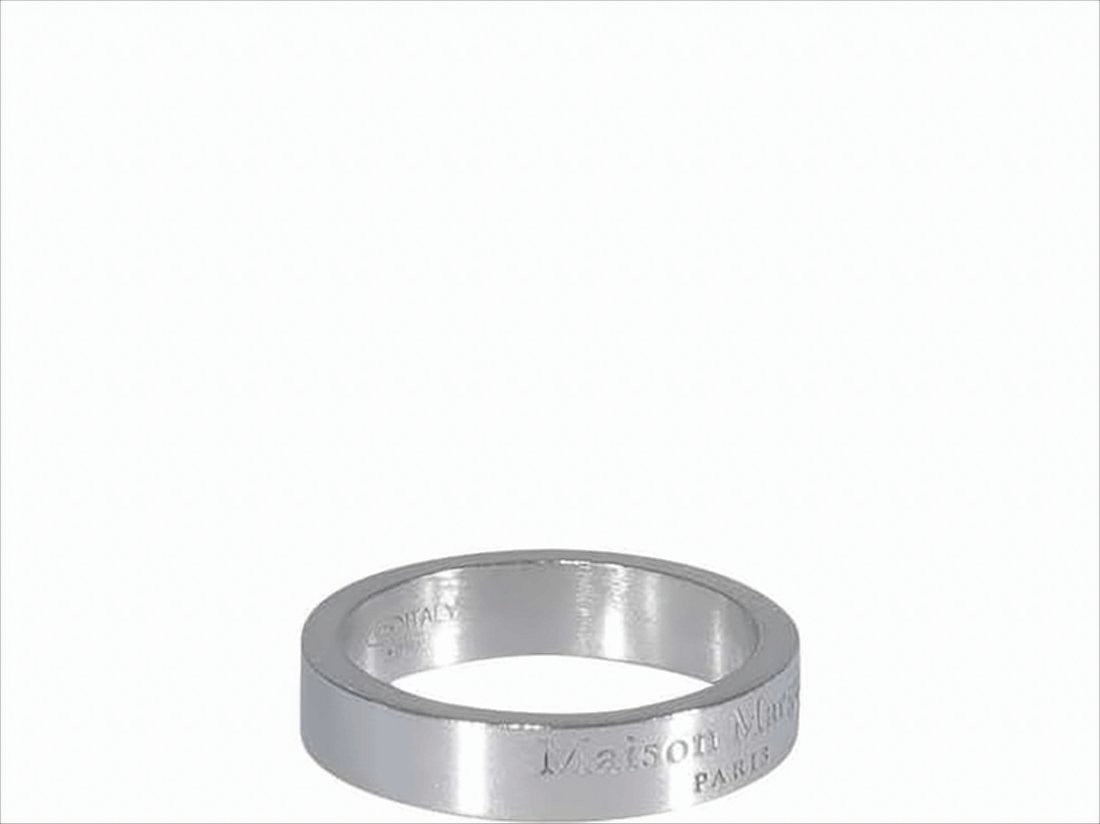 Maison Margiela Polished Silver Ring With Flat Band