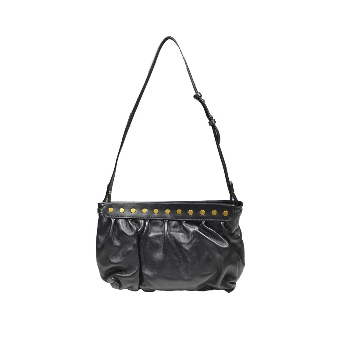 Isabel Marant Luz Medium Clutch In Black Leather