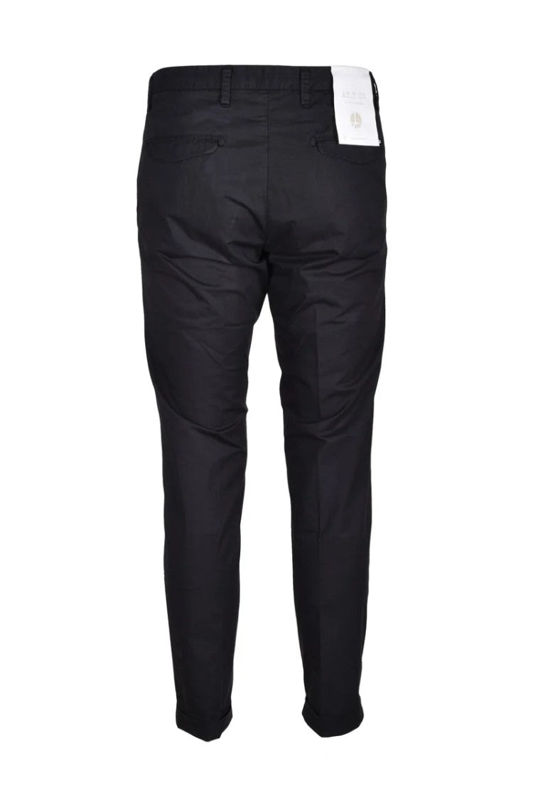 At.P.Co Regular Fit Black Pants With Clean Silhouette