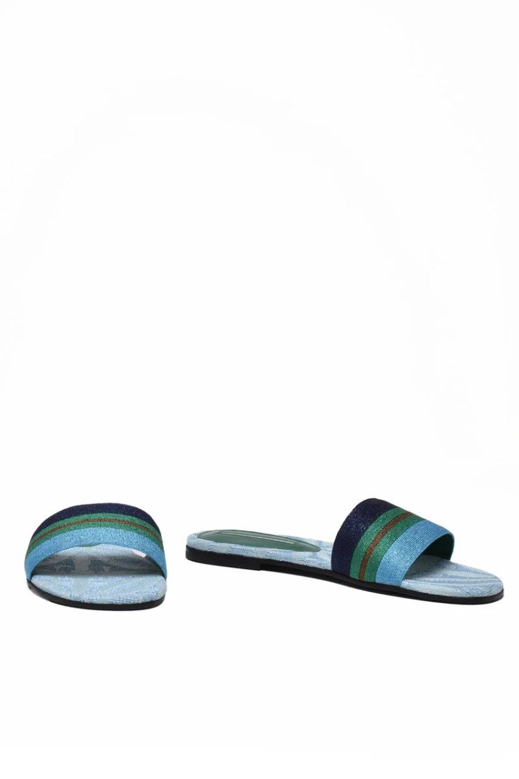 Circus Hotel Lamé Mule - Sky Blue/Blue