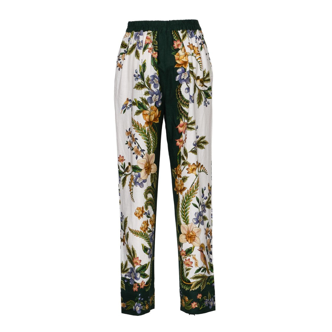 Farm Rio Nature Sand Floral Euroflax Linen Pants