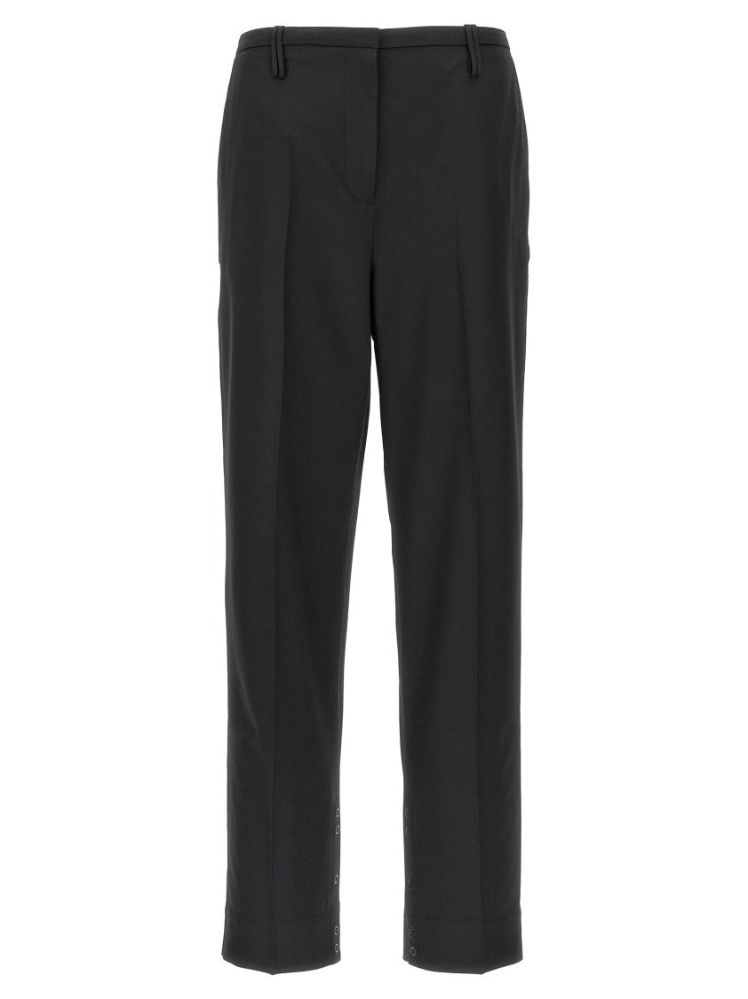 Ganni Straight Leg Pleated Trousers