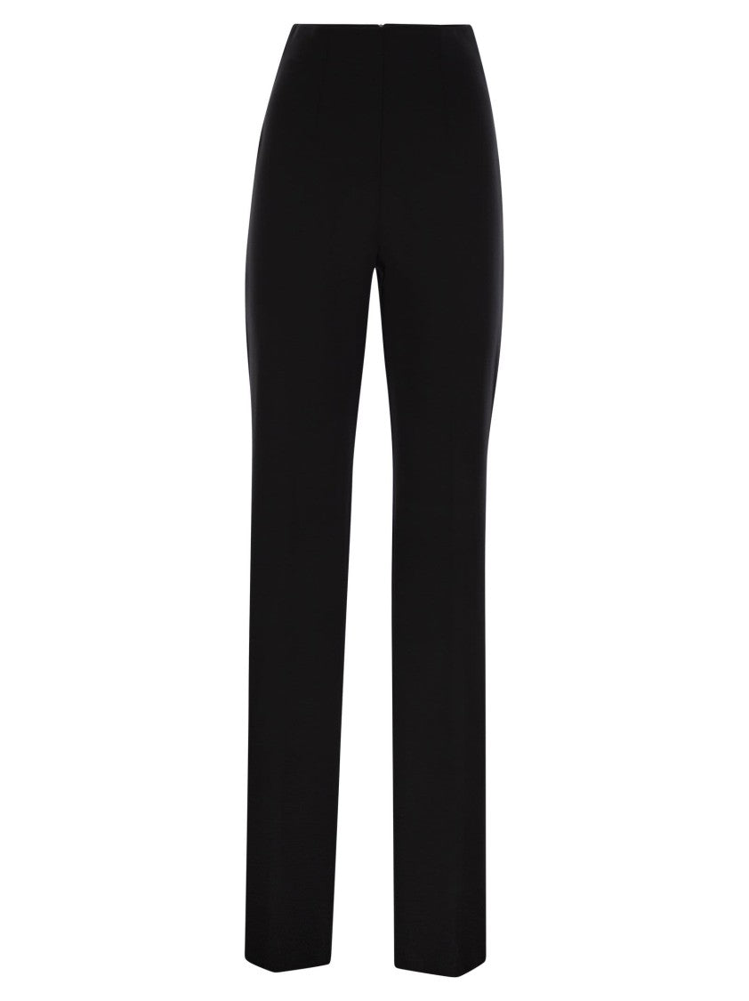 Sportmax Olea - High-Waisted Trousers In Scuba Jersey