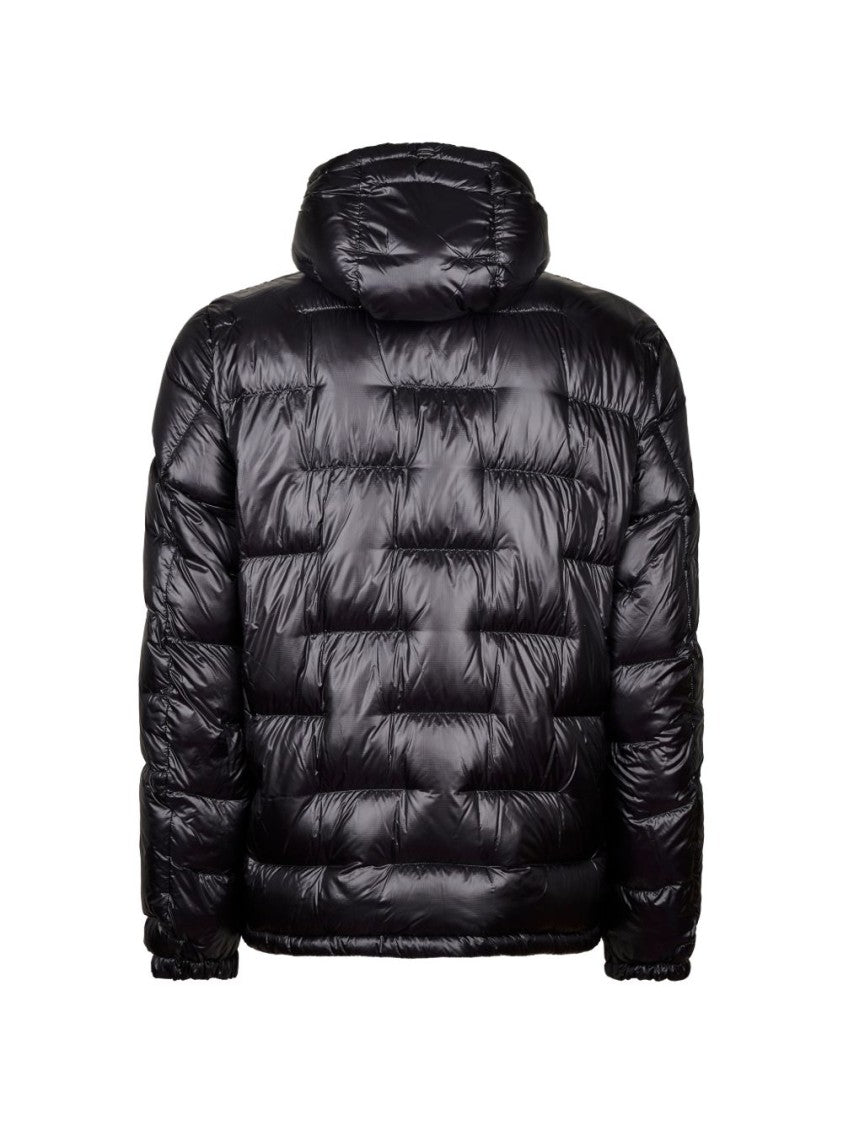 Herno Black Quilted Hooded Glossy Puffer Jacket