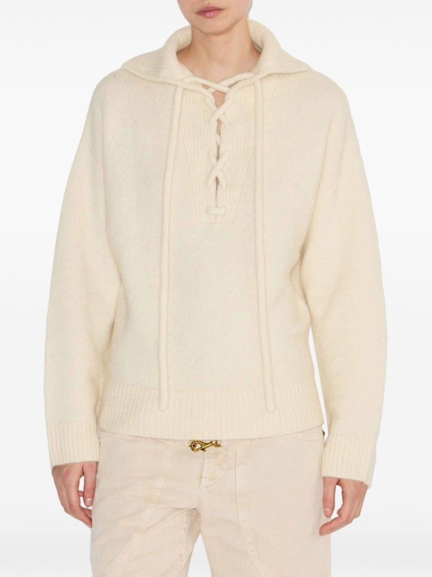 Isabel Marant Étoile Lace-Up Front Phylia Hoodie With Ribbed Detailing