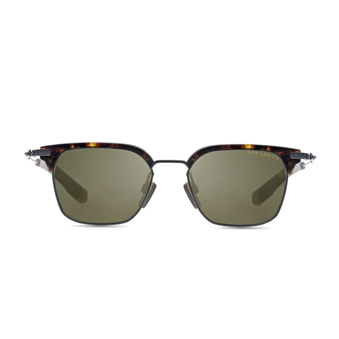 Dita Lancier Havana Lsa 410 Titanium Squared Sunglasses