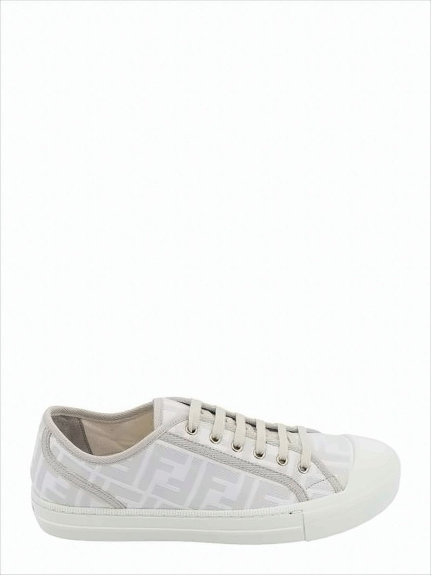 Fendi Translucent Low-Top Sneakers With Monogram Pattern