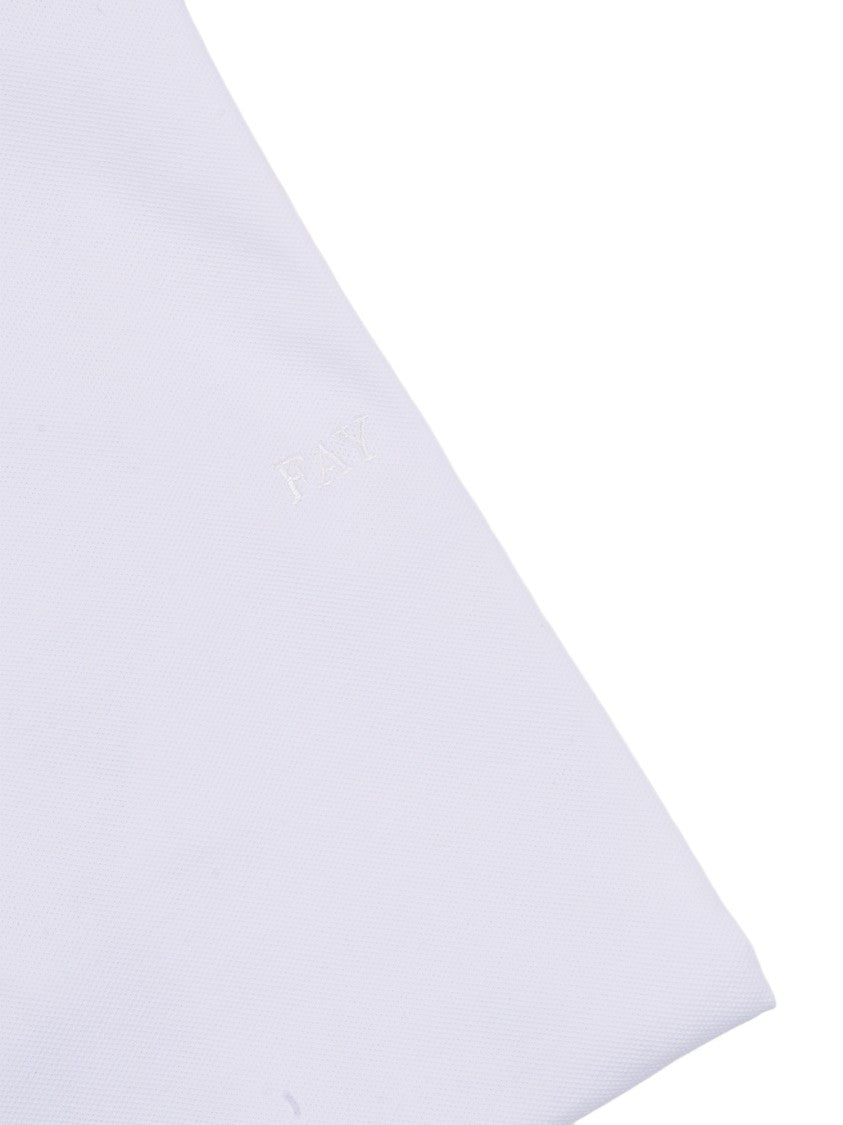 Fay Short Sleeve Piquet Bicolor Polo Shirt