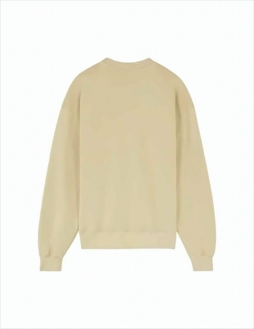 Maison Kitsuné Light Beige Long-Sleeve Top With Embroidered Fox Motif