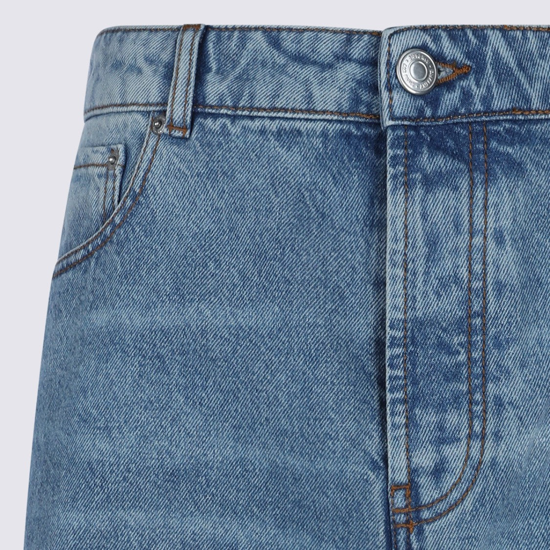 Ami Paris Straight-Leg Mid-Blue Jeans
