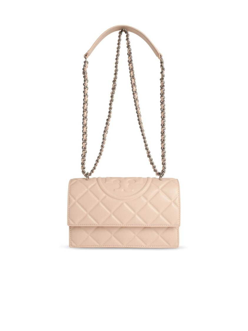 Tory Burch Fleming' Small Pink Leather Crossbody Bag
