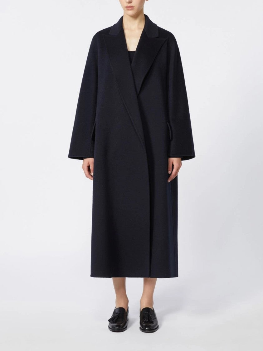 Max Mara Black Mxmcesto Mid-Length Belted Wool Coat