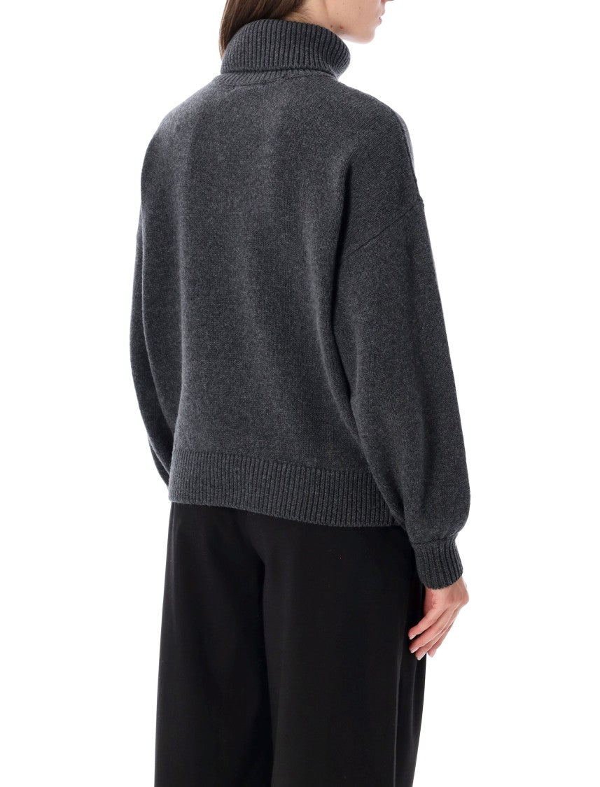Sessùn Niko High-Neck Dropped Shoulder Sweater
